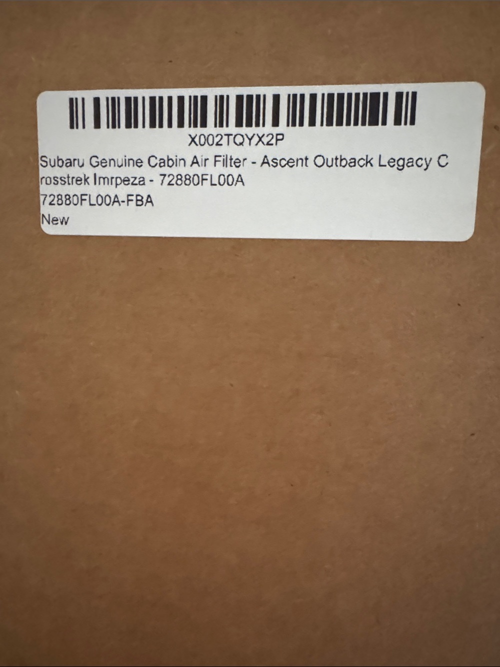 Genuine Subaru Accent OEM Cabin Air Filter